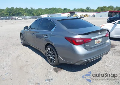 2018 Infiniti Q50 3.0T Red Sport 400 z USA, uszkodzony, nr VIN JN1FV7AR5JM480079